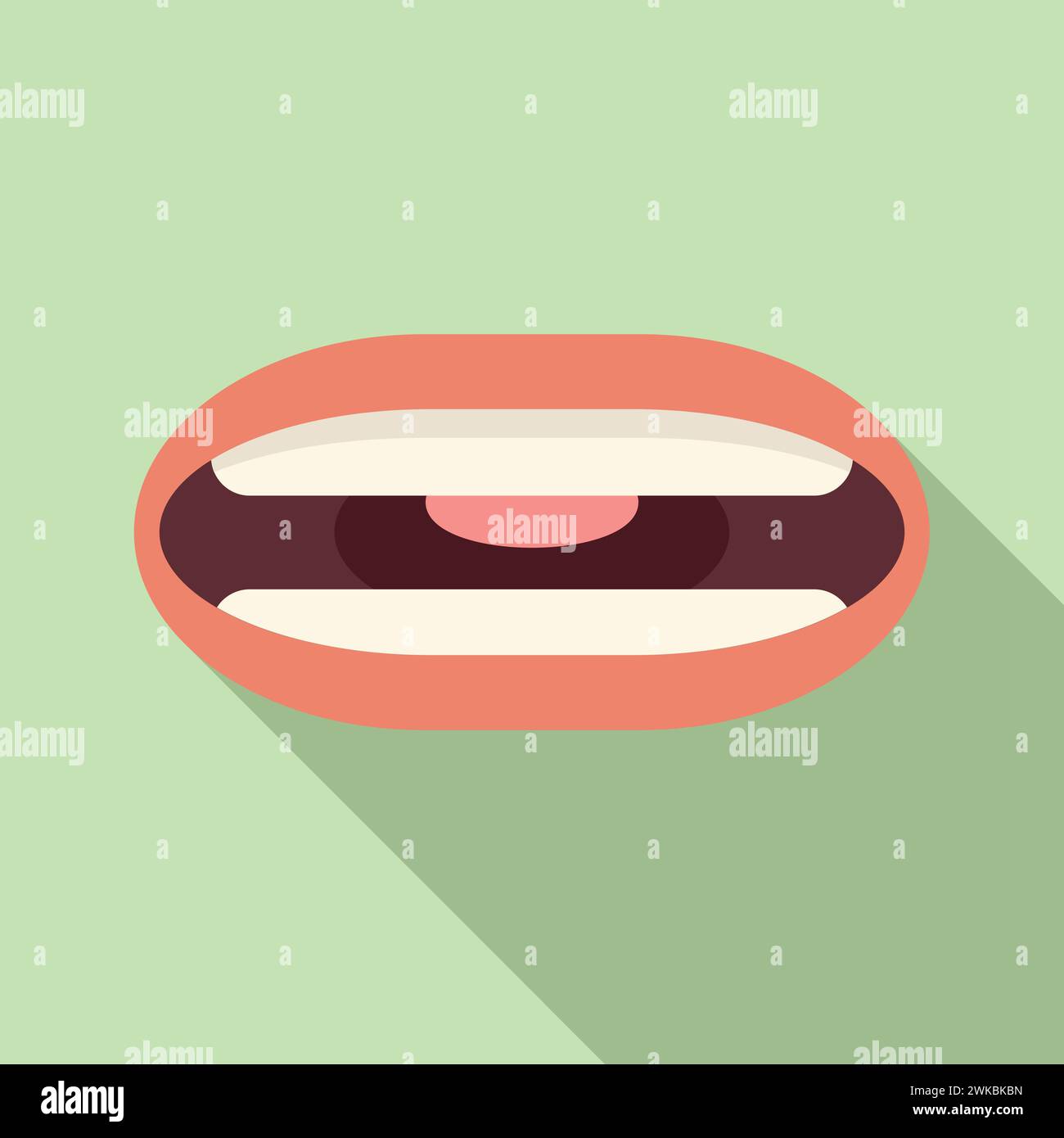 Diction exercise icon flat vector. Articulation preschool. Infancy care