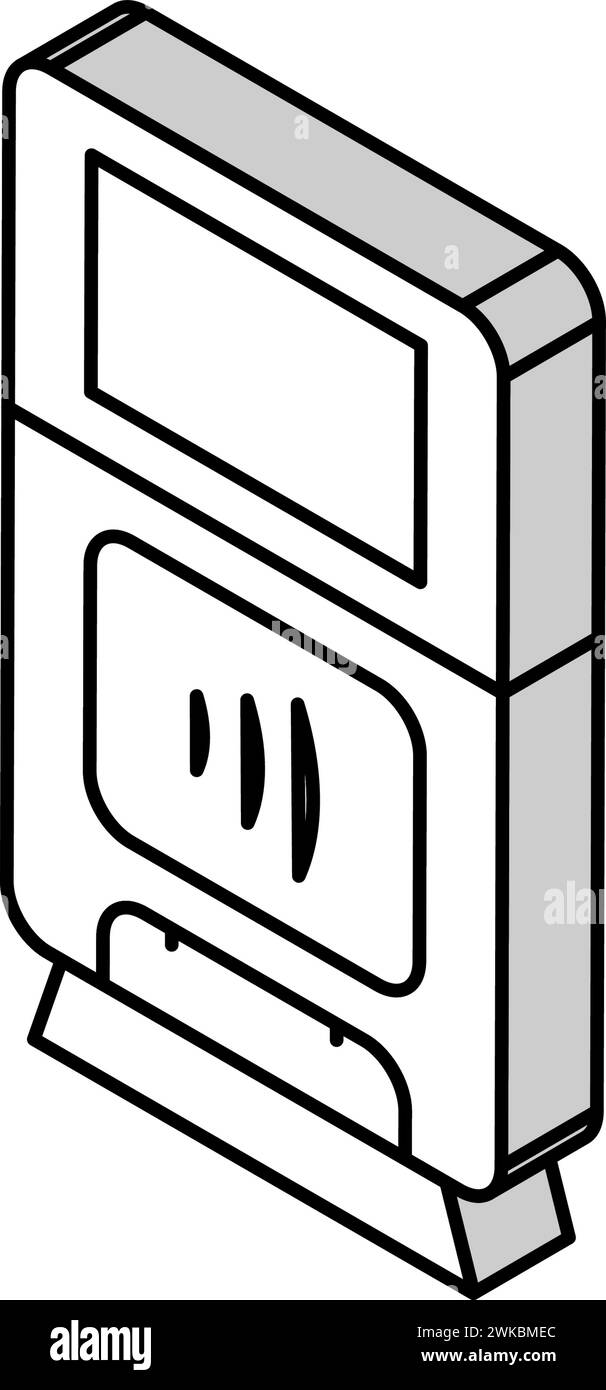pos terminal contactless isometric icon vector illustration Stock ...