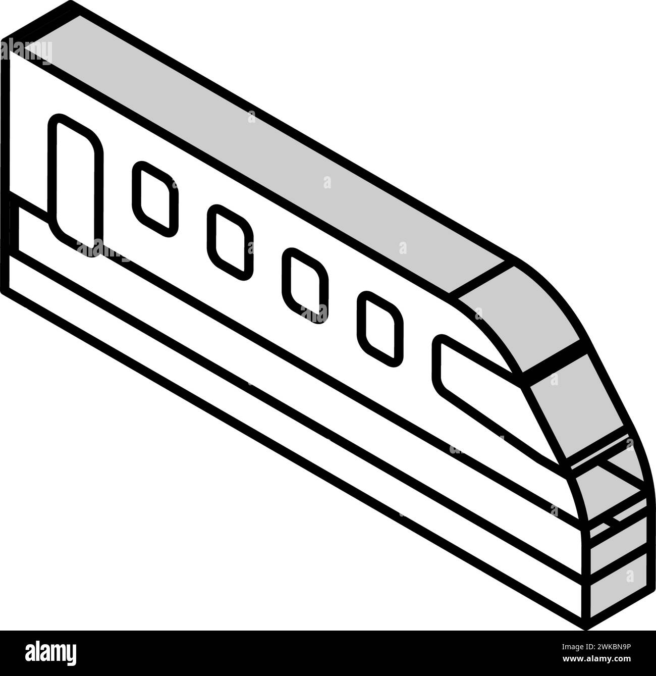 train transport isometric icon vector illustration Stock Vector Image ...