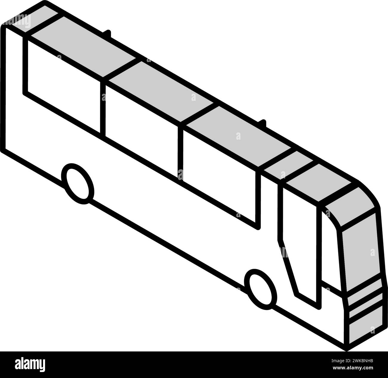 Isometric bus Black and White Stock Photos & Images - Alamy