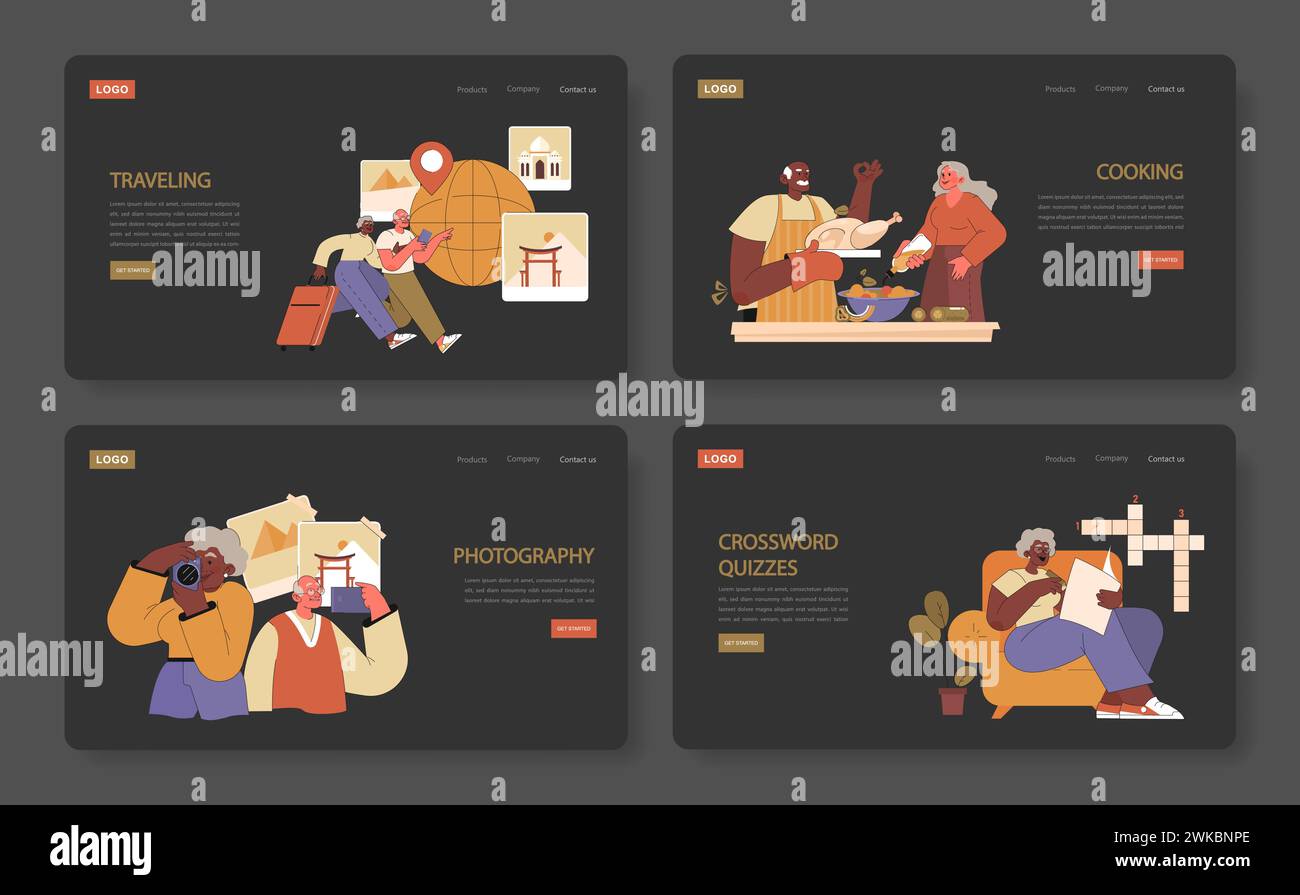 Seniors adventure Stock Vector Images - Alamy