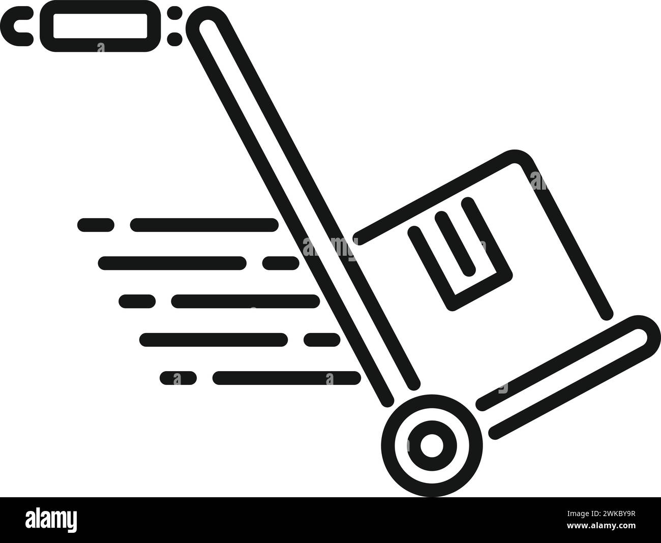 Fast cart delivery icon outline vector. Cargo courier. Service shop