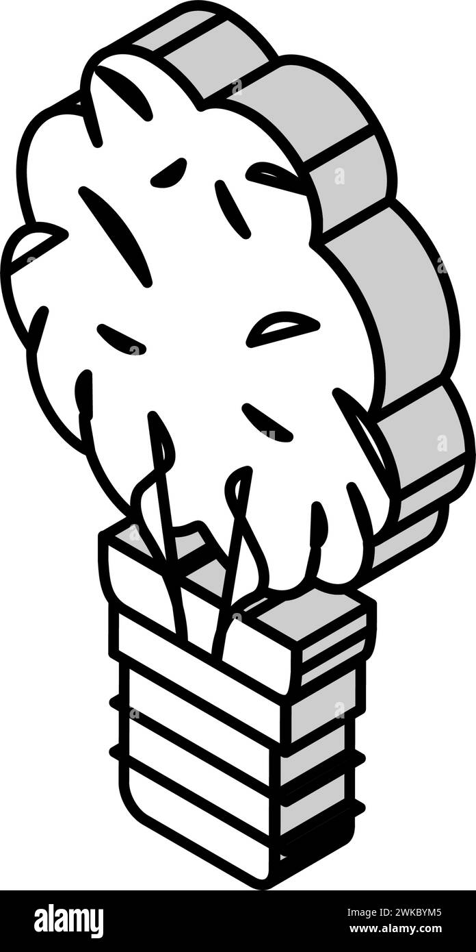 brainstorm light bulb isometric icon vector illustration Stock Vector ...