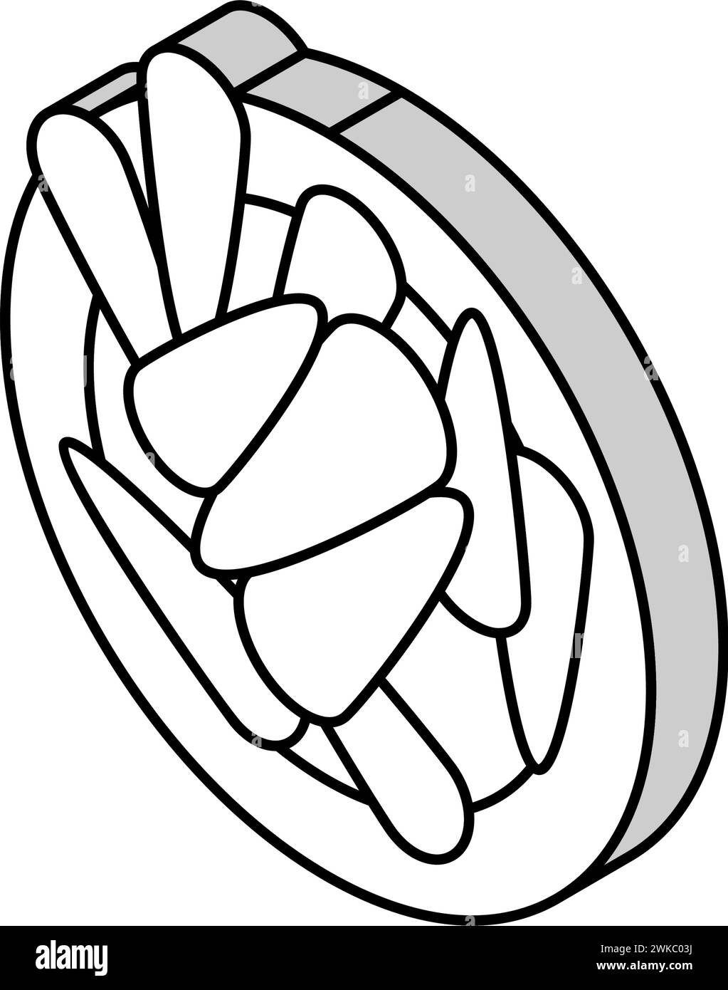 sauteed carrot isometric icon vector illustration Stock Vector Image