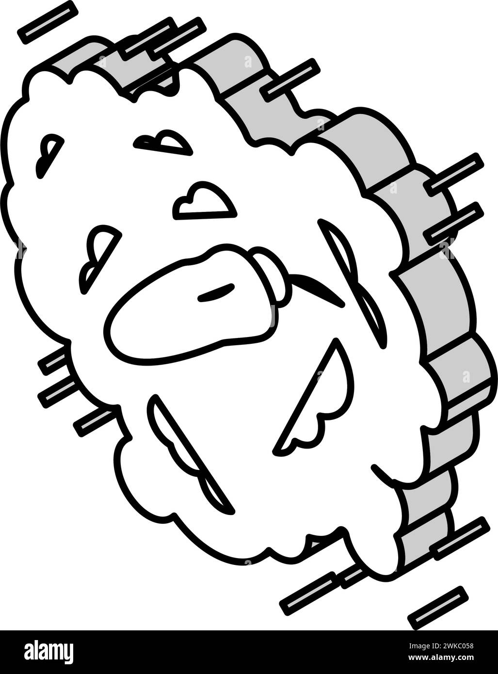 paprika pepper isometric icon vector illustration Stock Vector Image