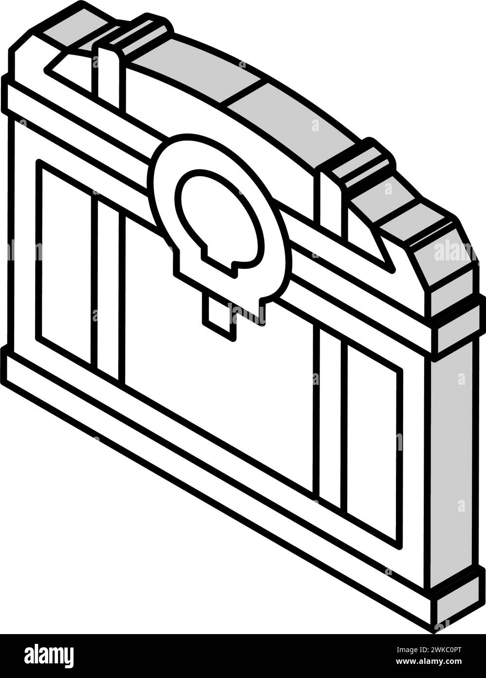 Cursed Chest Isometric Icon Vector Illustration Stock Vector Image