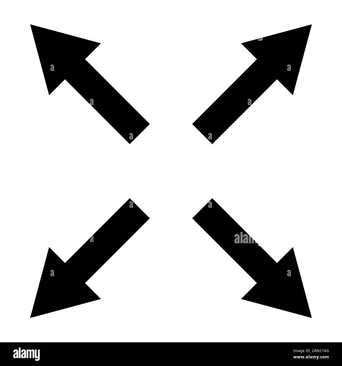 Arrows point directions. Clear navigation concept. Black vector pointers. Vector illustration. EPS 10. Stock Vector