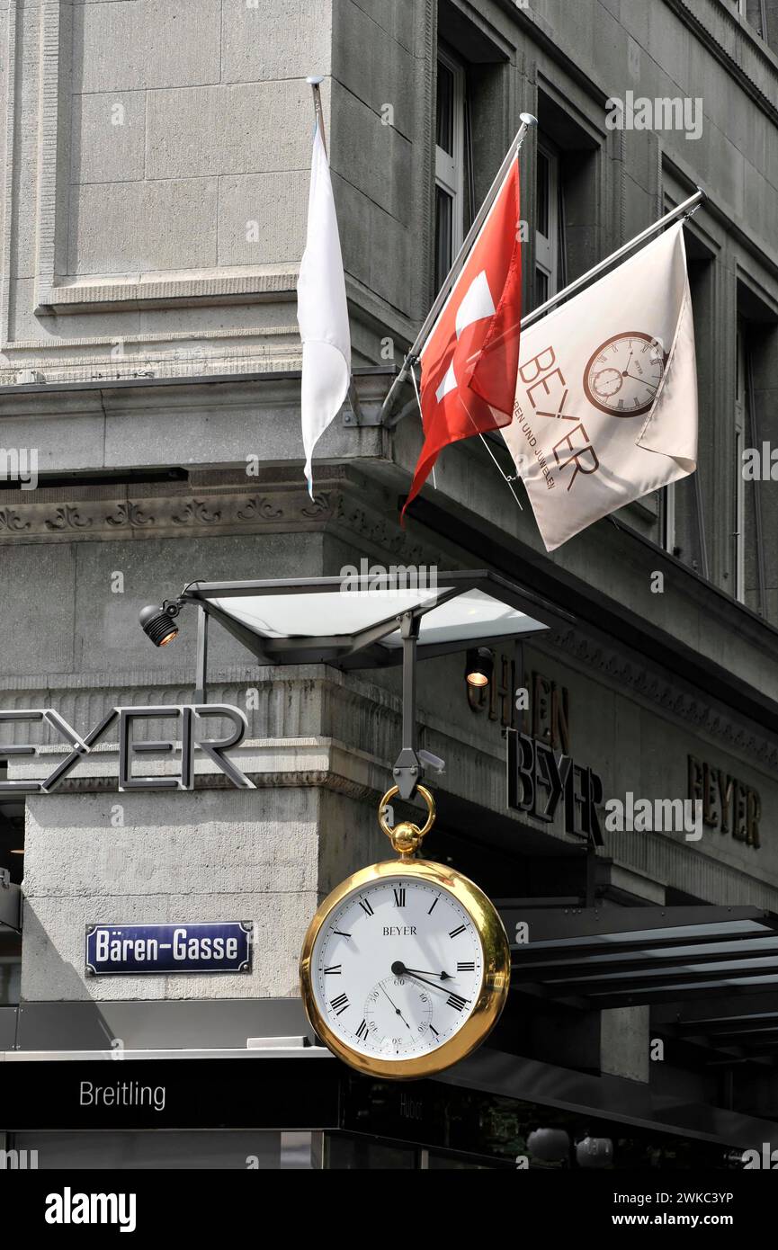 Baerengasse, City of Zurich, Switzerland Stock Photo