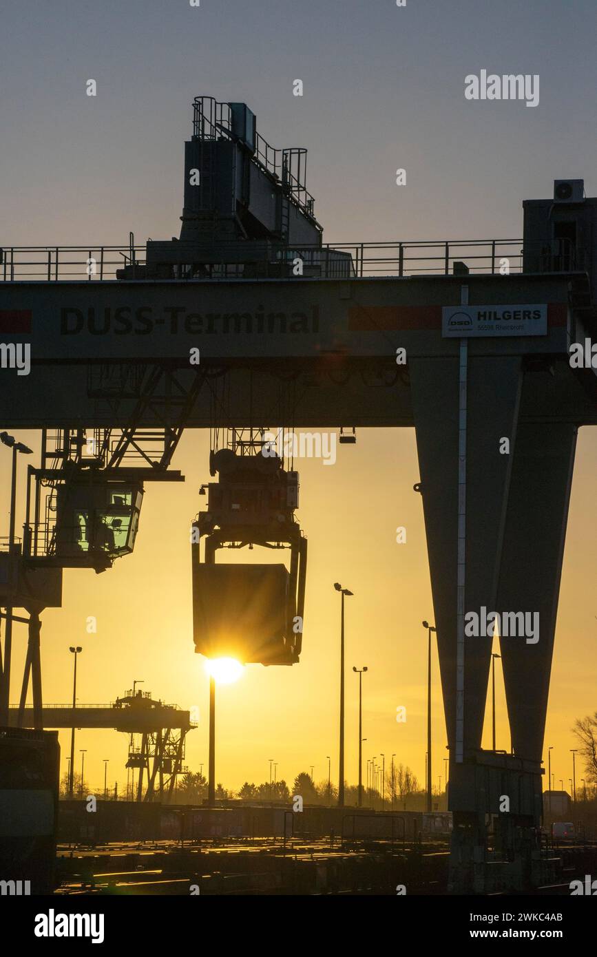 Container Handling Terminal Hamburg Billwerder, handling of loading units between road and rail as well as in national and international transfer Stock Photo