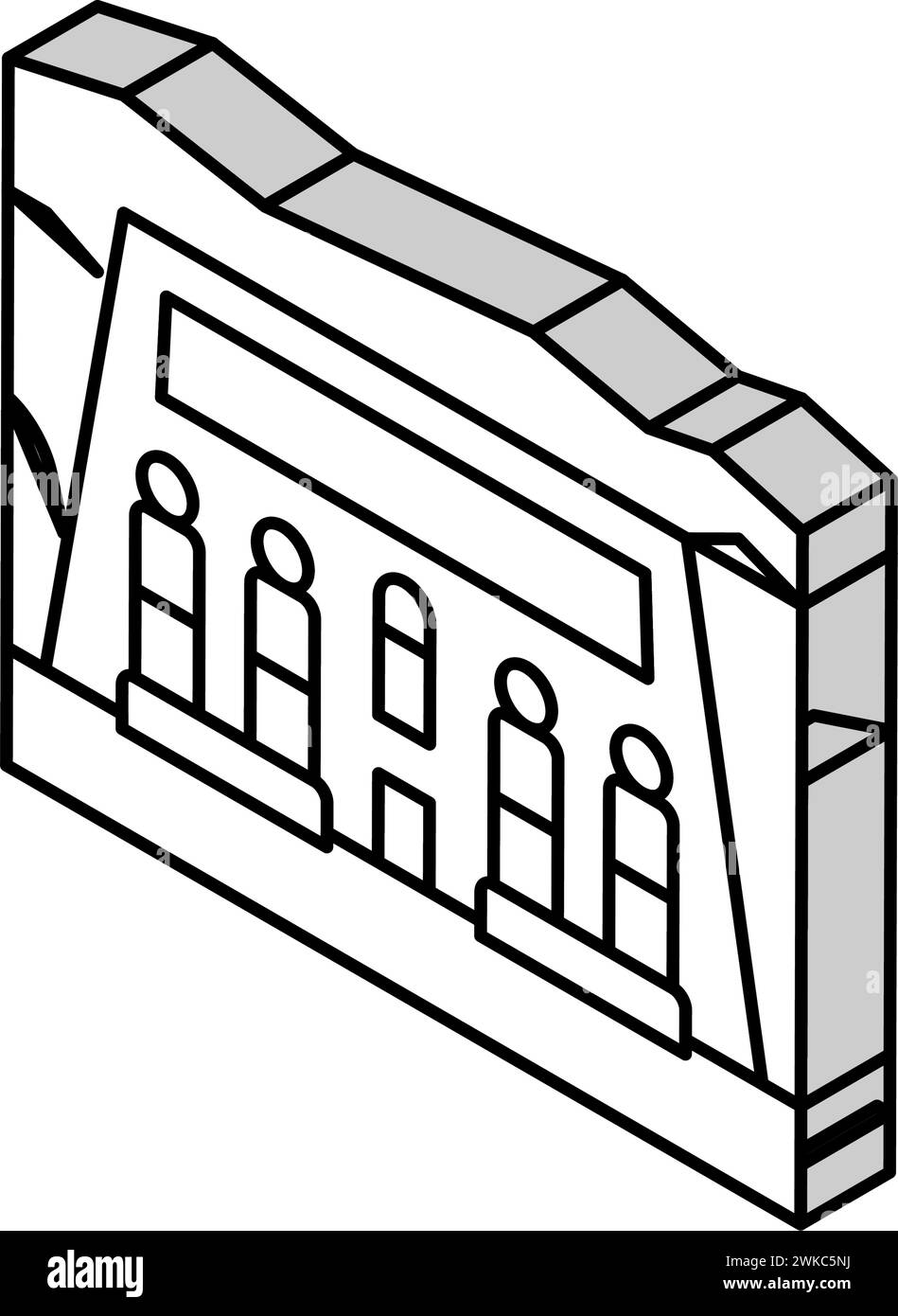 ancient egypt abu simbel isometric icon vector illustration Stock ...
