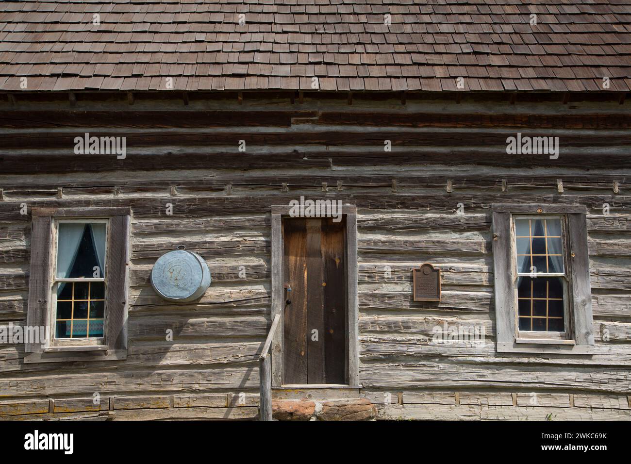 Rice Cabin, Gilliam County Historical Museum, Condon, Oregon Stock