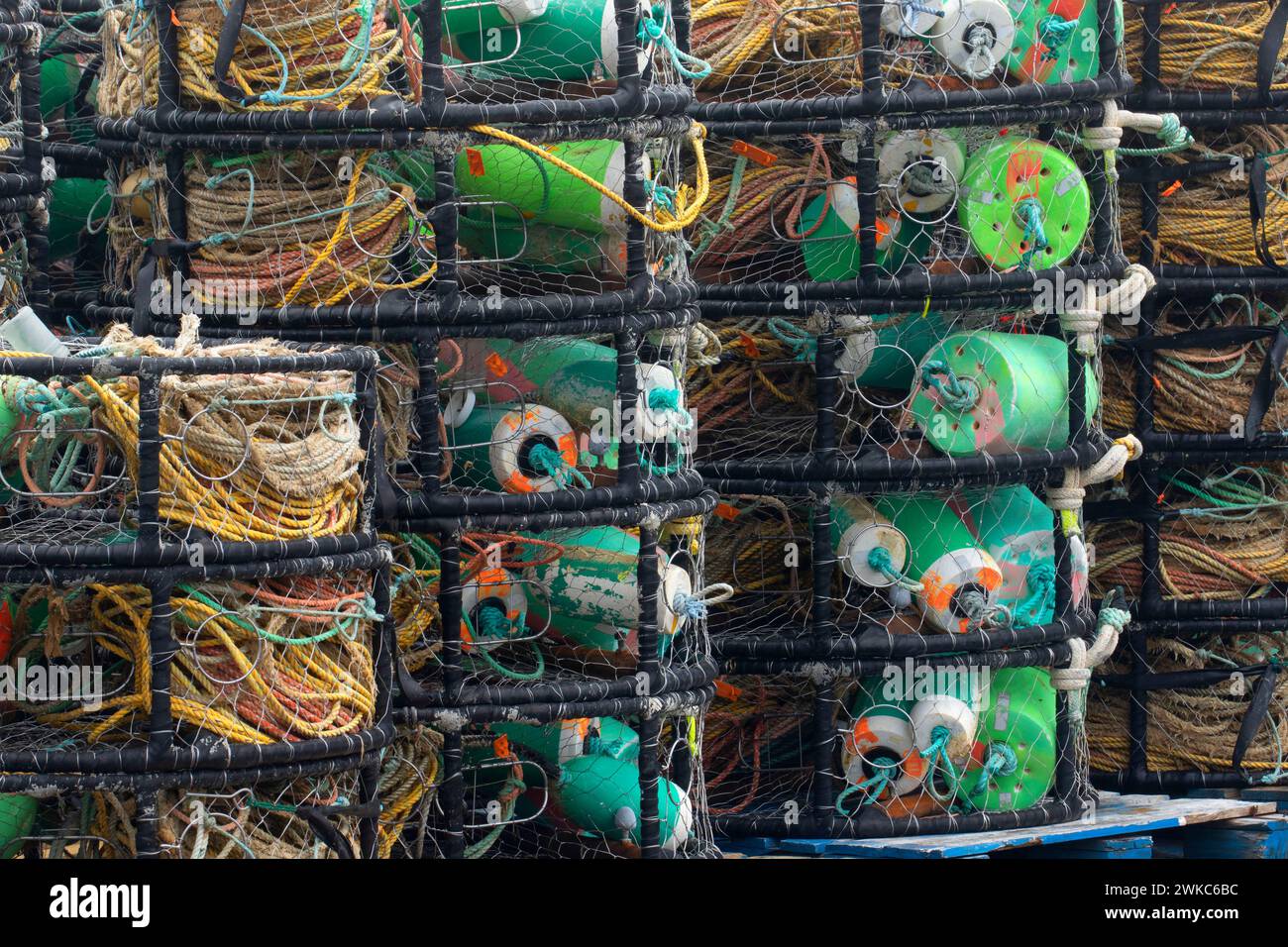 Crab pots, Newport, Oregon Stock Photo Alamy