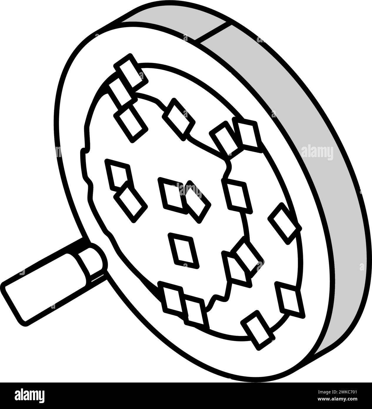 sauteed onion isometric icon vector illustration Stock Vector Image