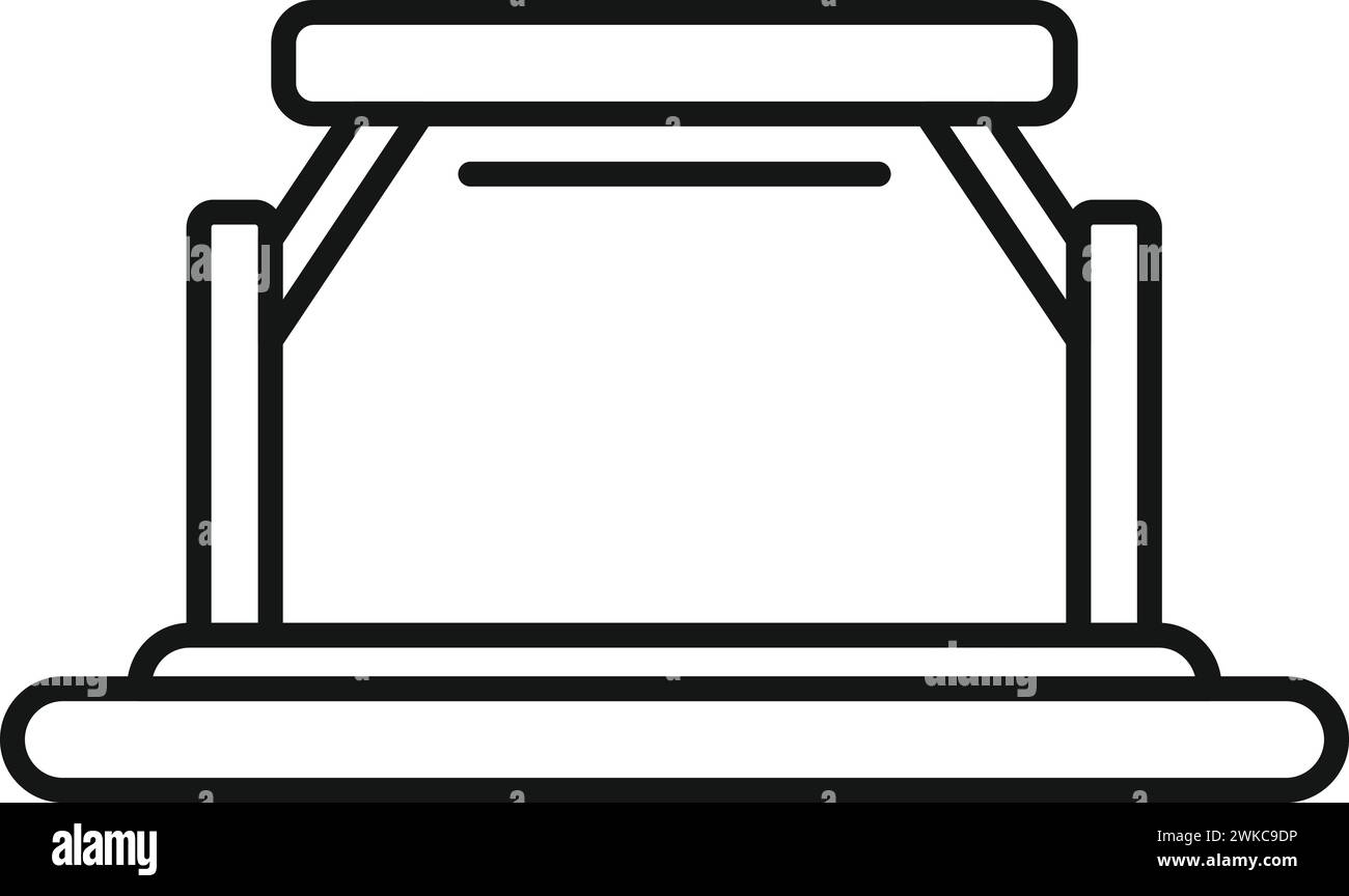 Interface vr platform icon outline vector. Game tech cyber. Glass ...