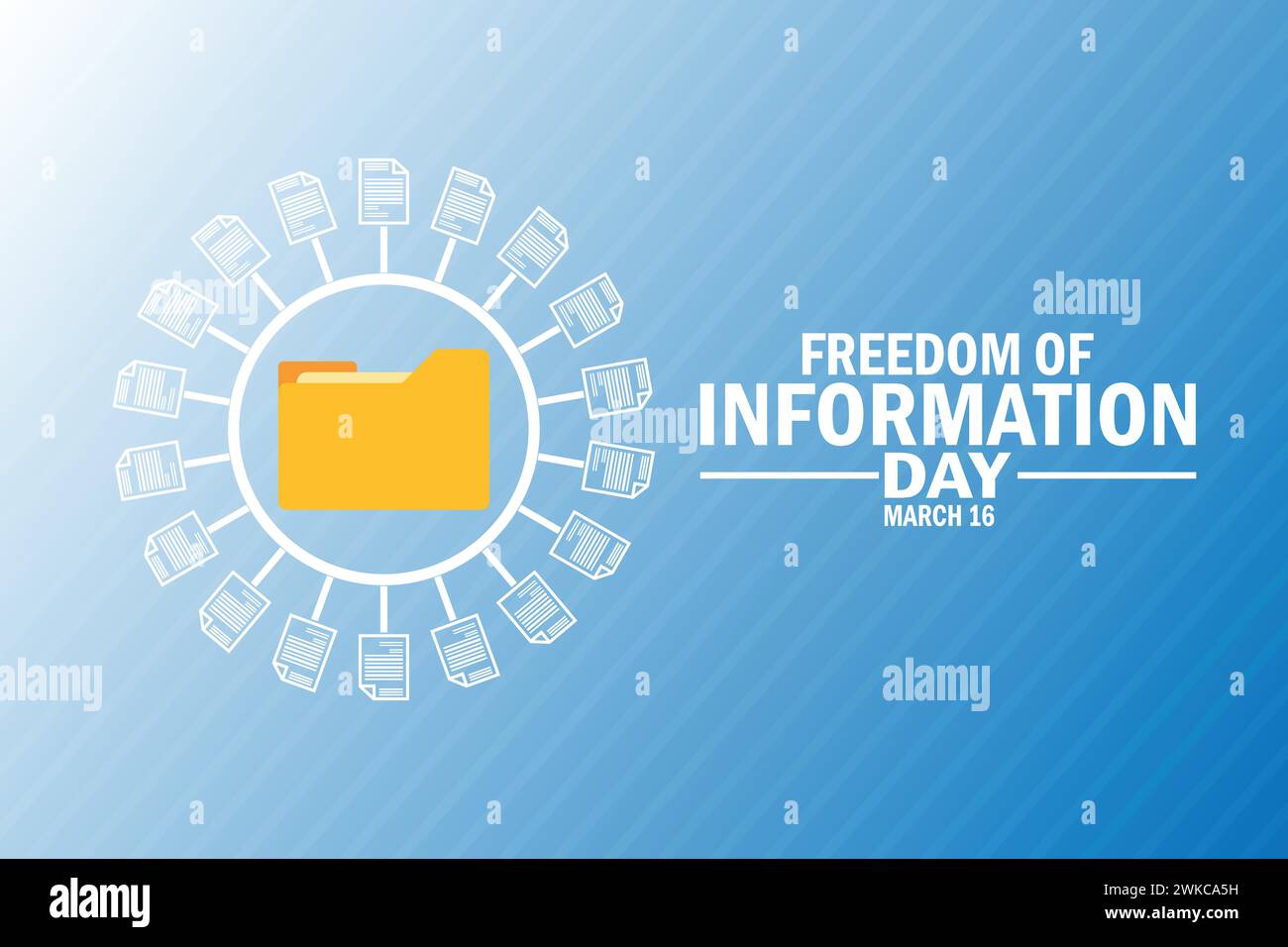 Freedom Of Information Day wallpaper with typography. Freedom Of Information Day, background Stock Vector