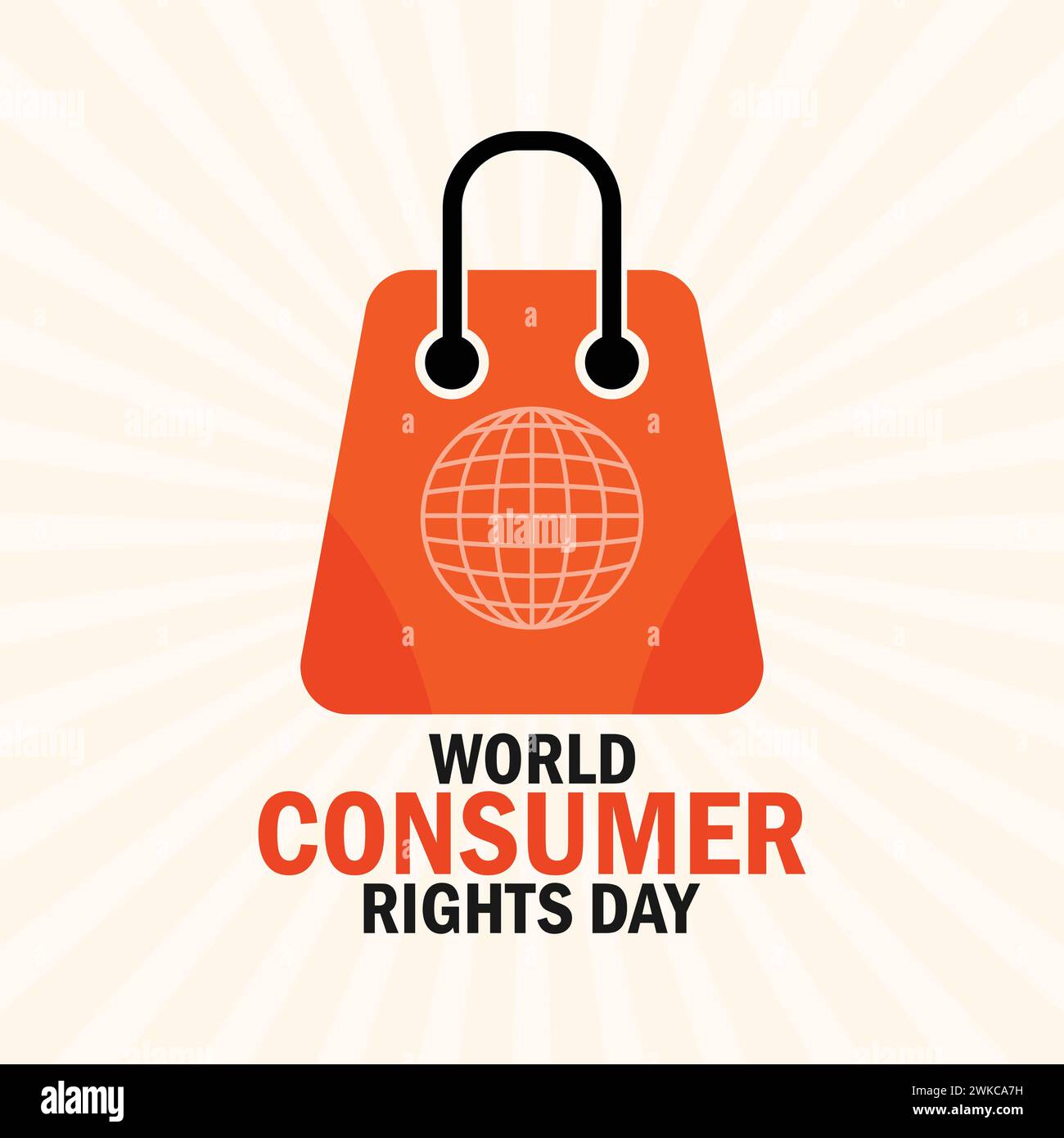 World Consumer Rights Day. Holiday concept. Template for background, banner, card, poster with text inscription Stock Vector