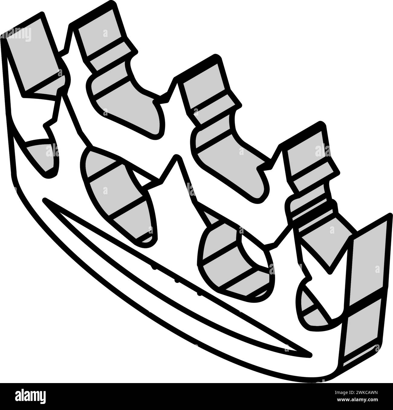 crown king isometric icon vector illustration Stock Vector Image & Art ...