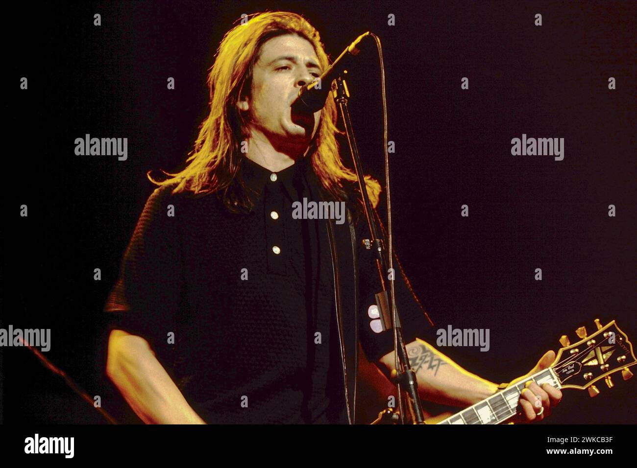 FOO FIGHTERS performing one of their first ever shows live at the ...