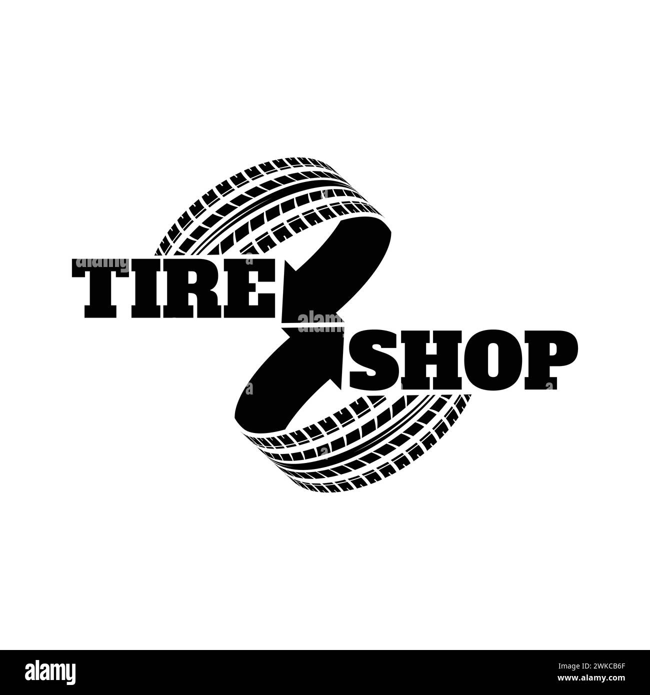 Tire track circle arrows symbol Stock Vector