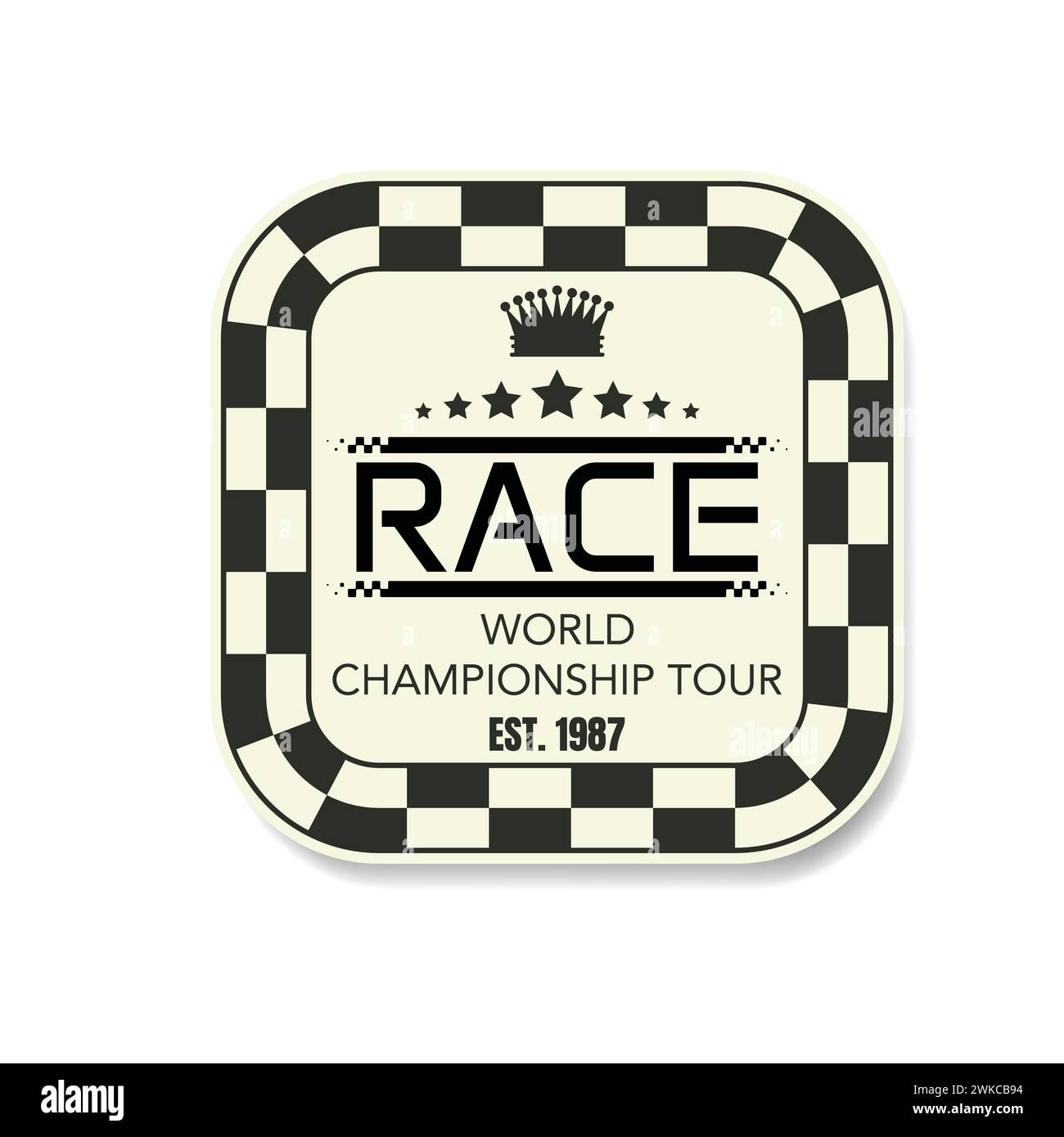 Sport racing tournament square label Stock Vector Image & Art - Alamy