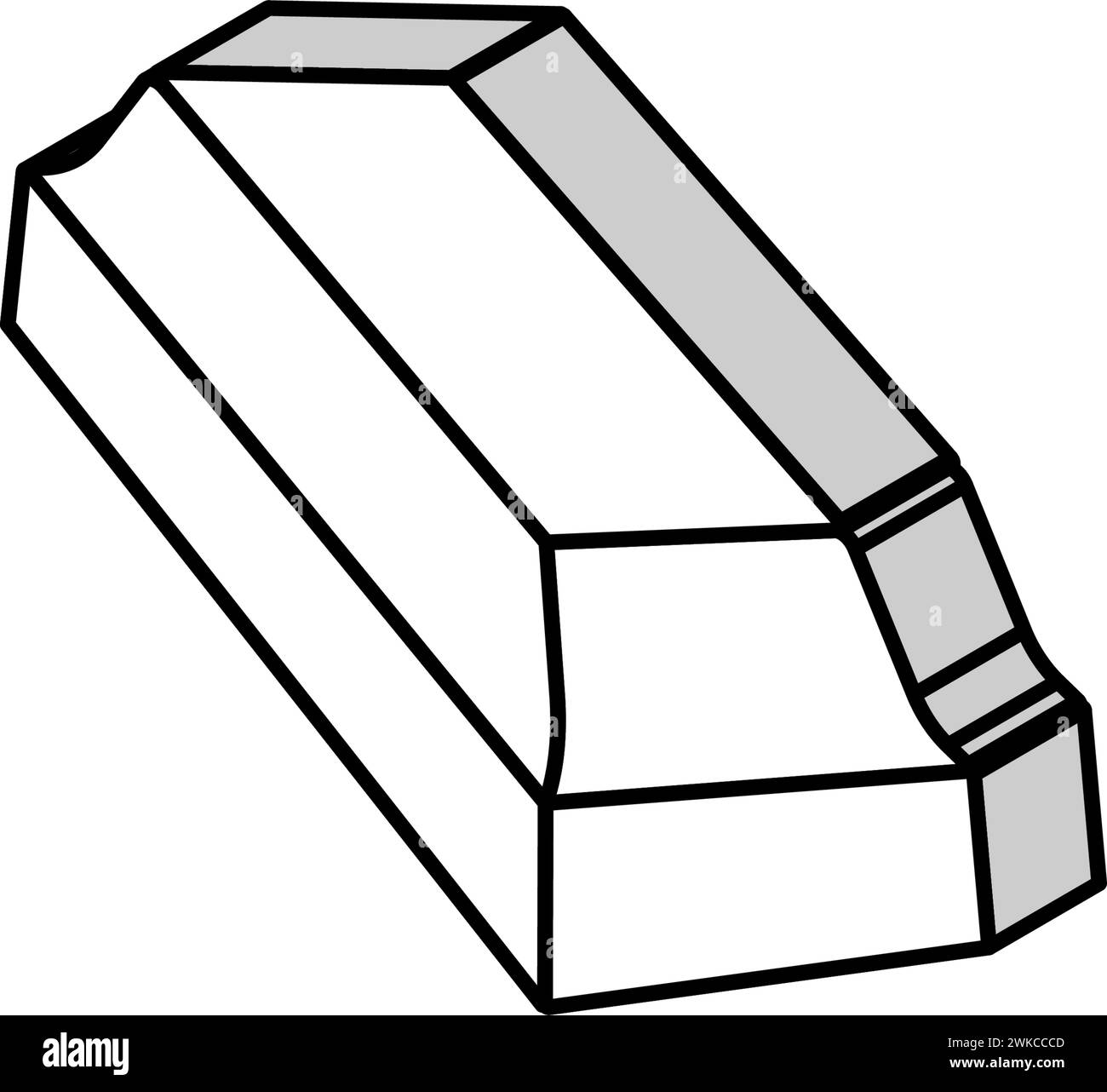 piece chocolate isometric icon vector illustration Stock Vector Image ...