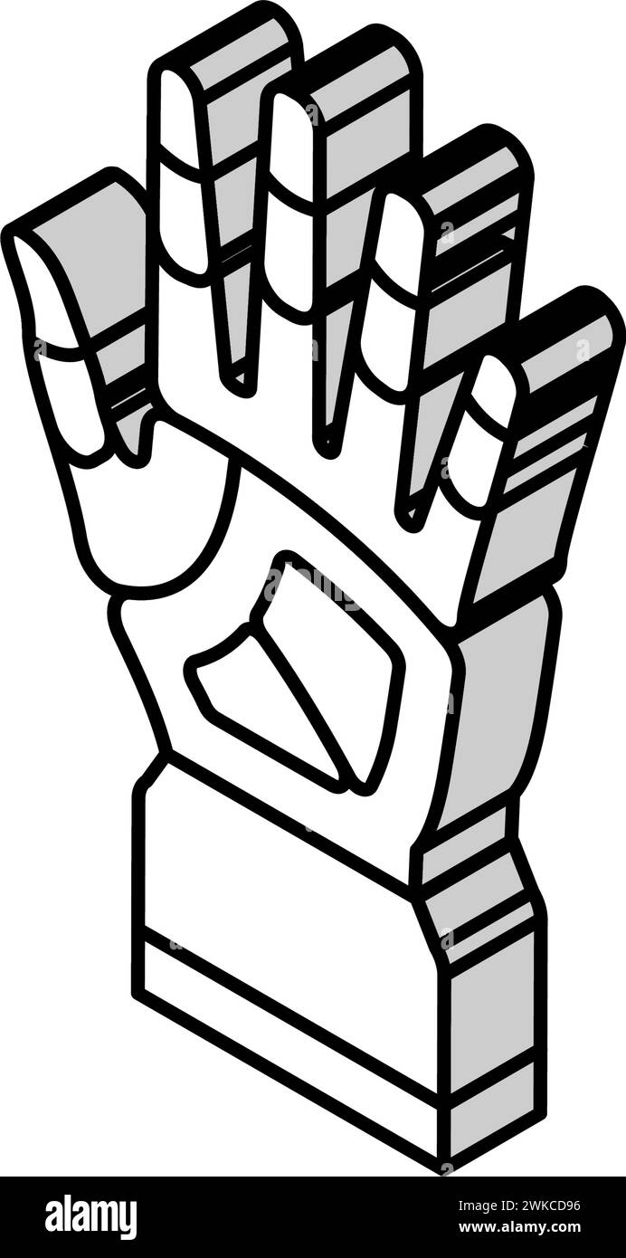 hand robot isometric icon vector illustration Stock Vector Image & Art ...