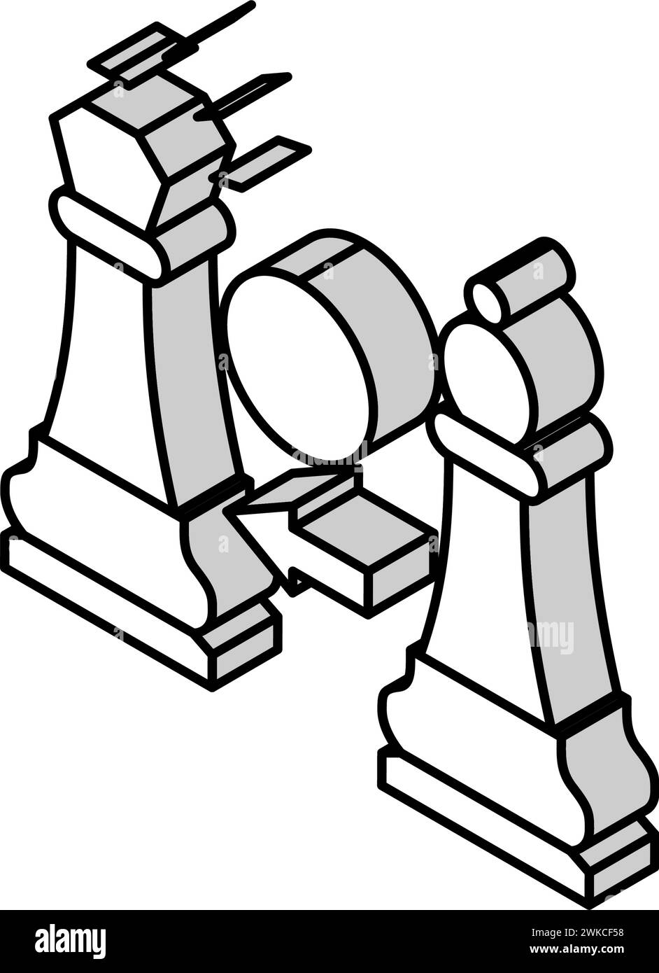 check king chess isometric icon vector illustration Stock Vector Image ...