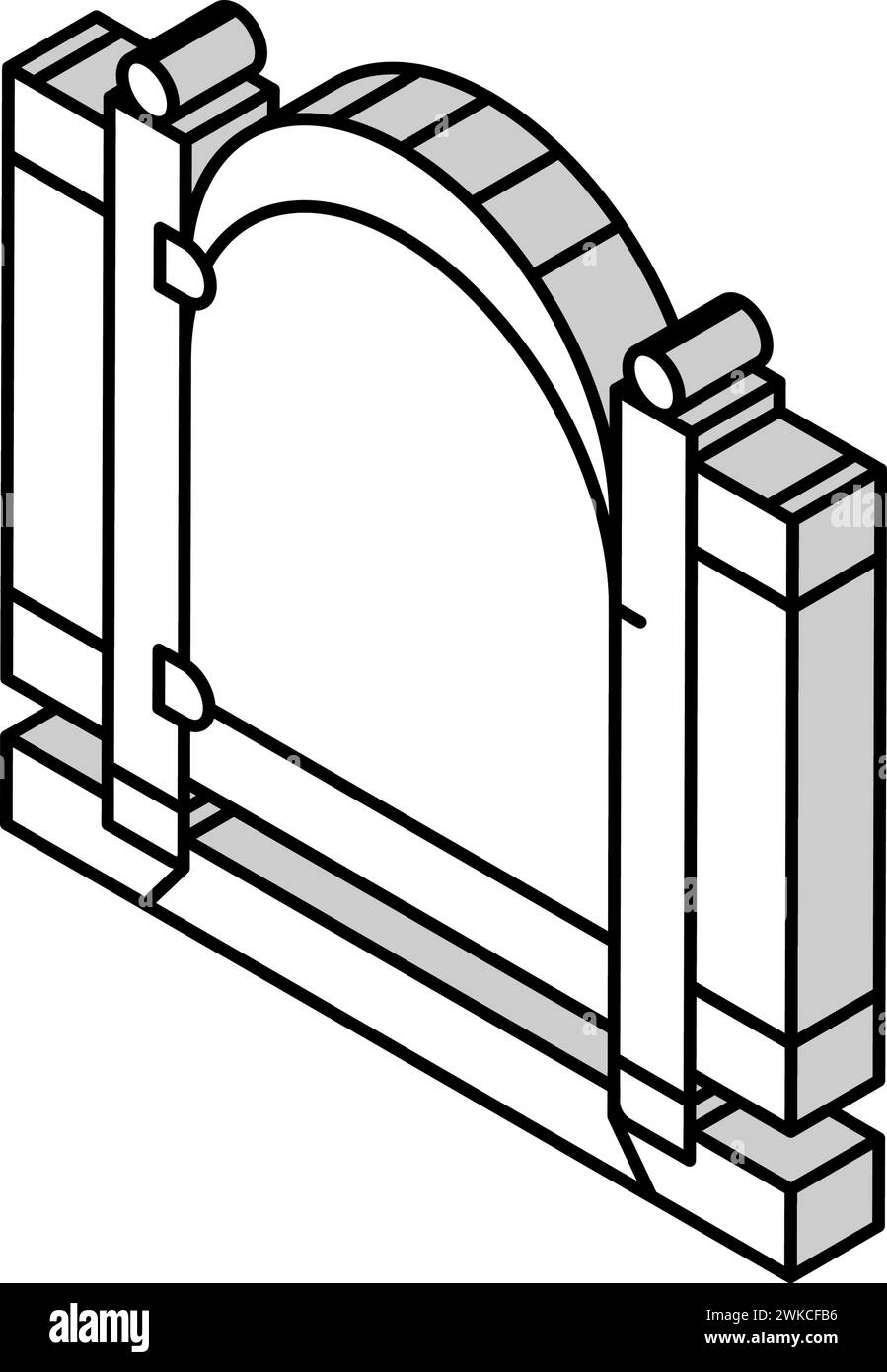 gate fence isometric icon vector illustration Stock Vector Image & Art ...