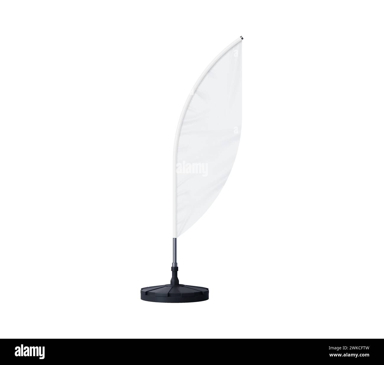 Realistic banner stand, beach flag. Isolated 3d vector feather or ...