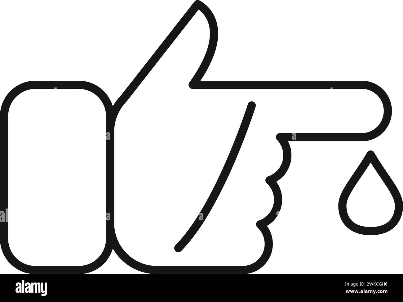 Blood pressure finger icon outline vector. Lab resonance. Body clinic ...