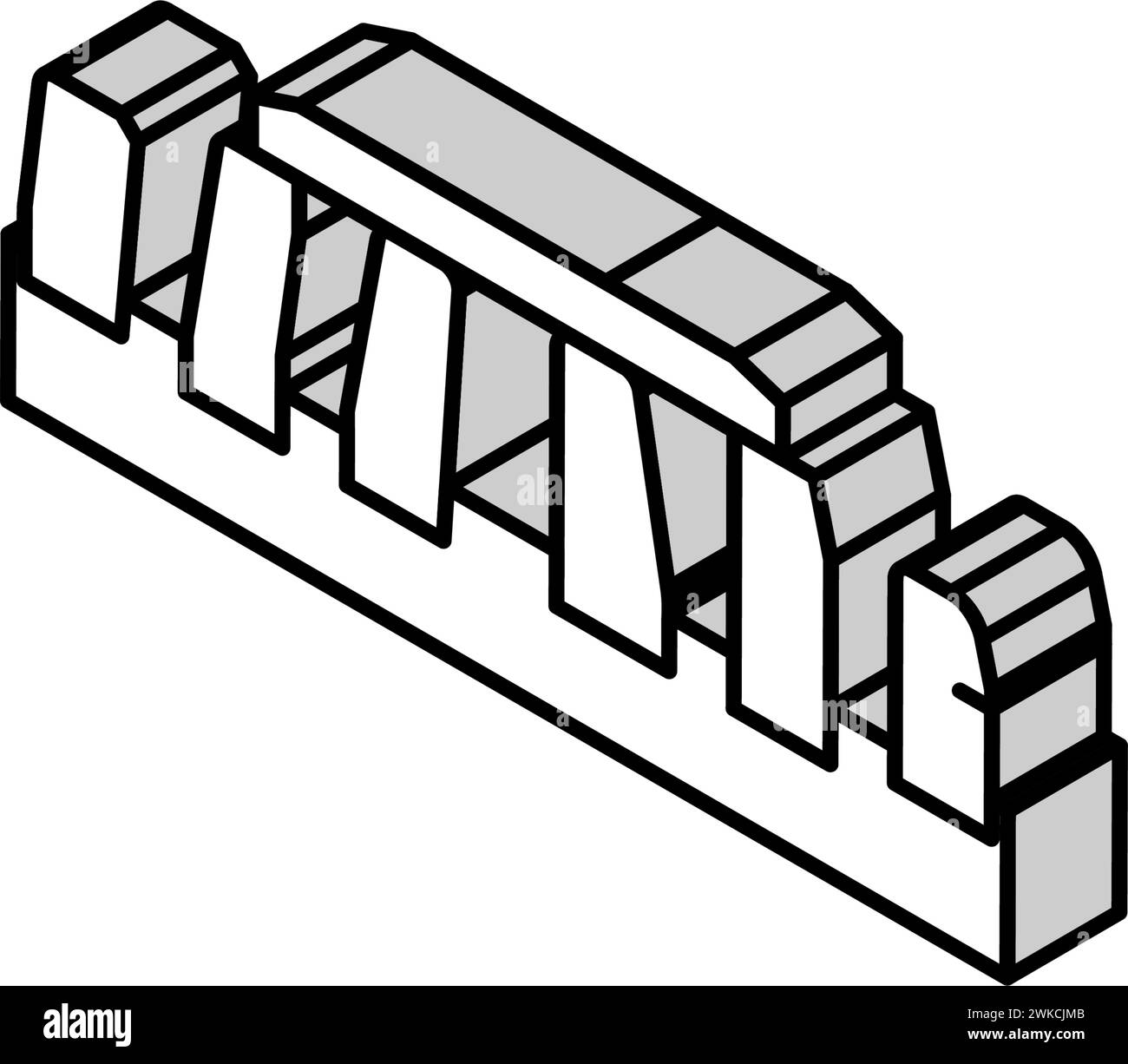 stonehenge monument isometric icon vector illustration Stock Vector