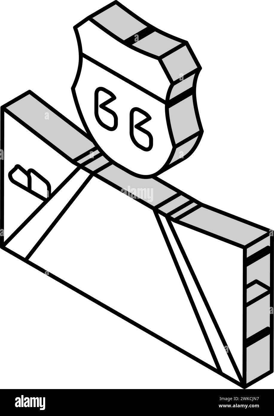 highway 66 isometric icon vector illustration Stock Vector
