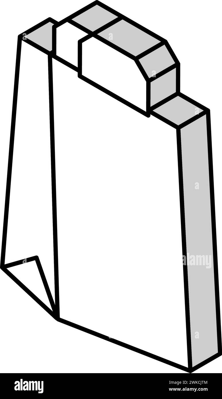 paper bag isometric icon vector illustration Stock Vector Image & Art ...