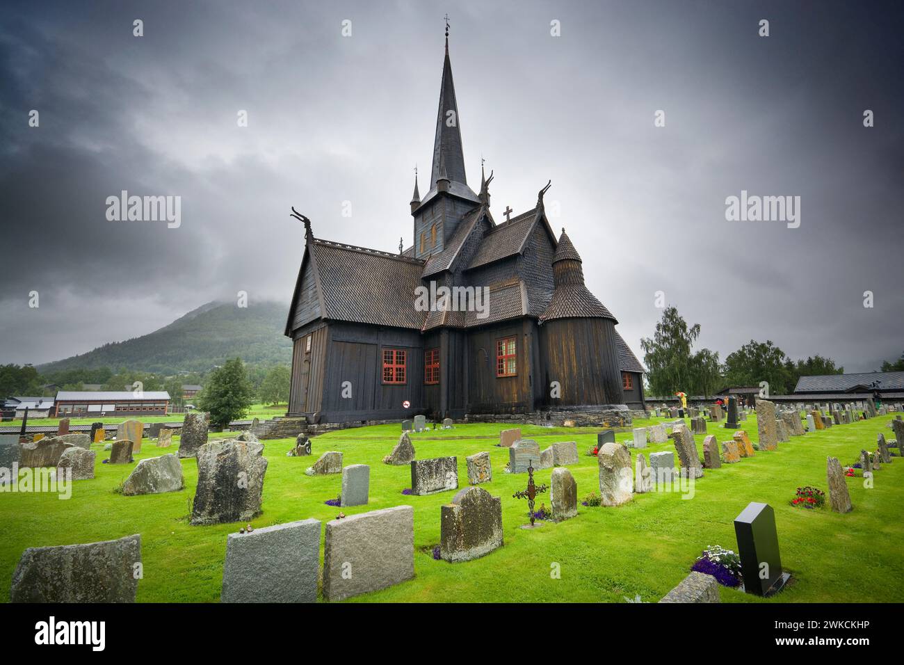 Lom stave church, Norway Stock Photo - Alamy