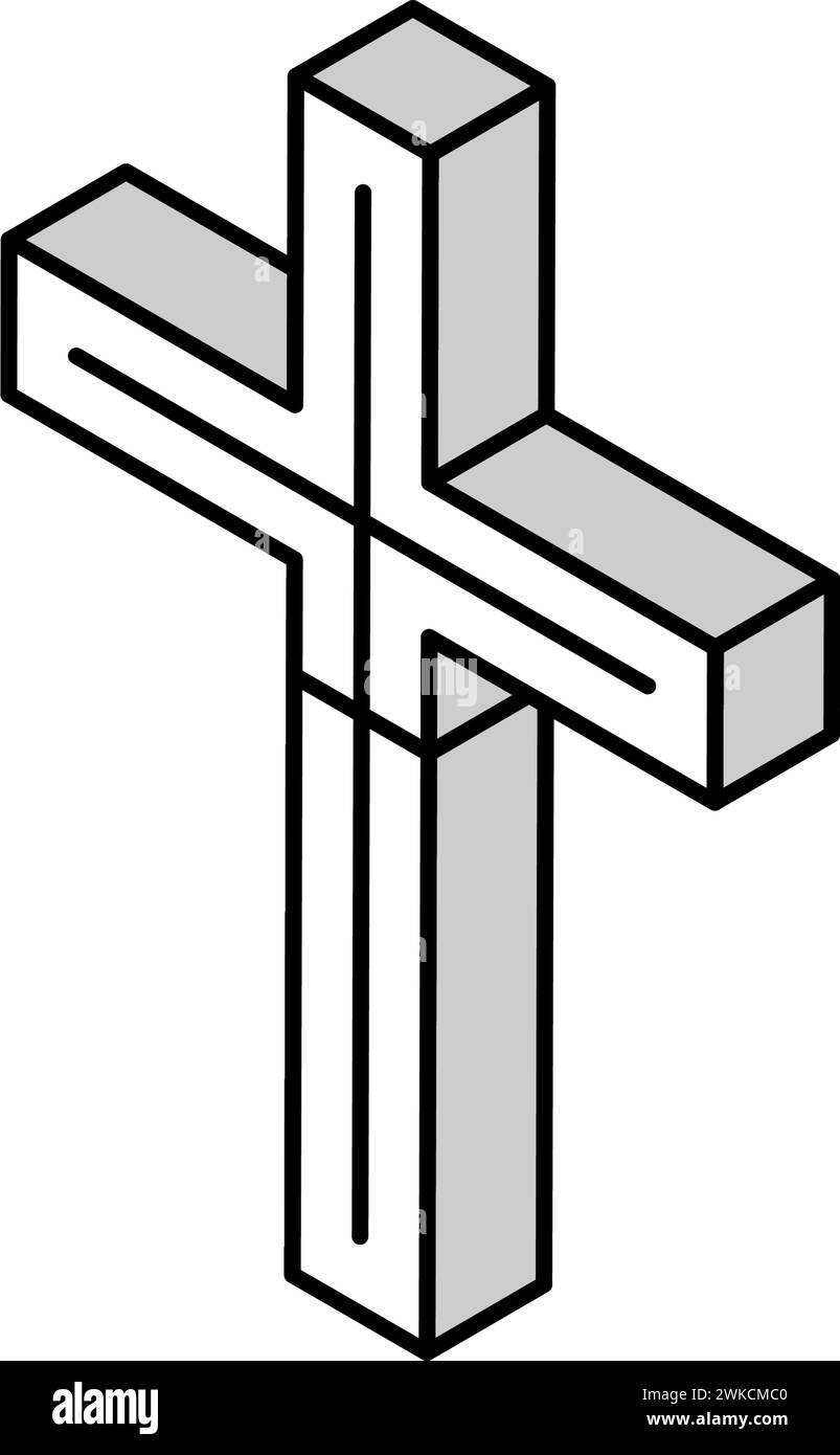 christianity religion isometric icon vector illustration Stock Vector ...
