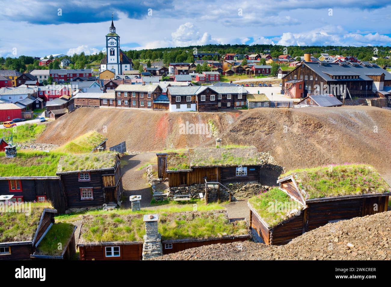 Panorama of the mining town of Røros, Norway Stock Photo - Alamy