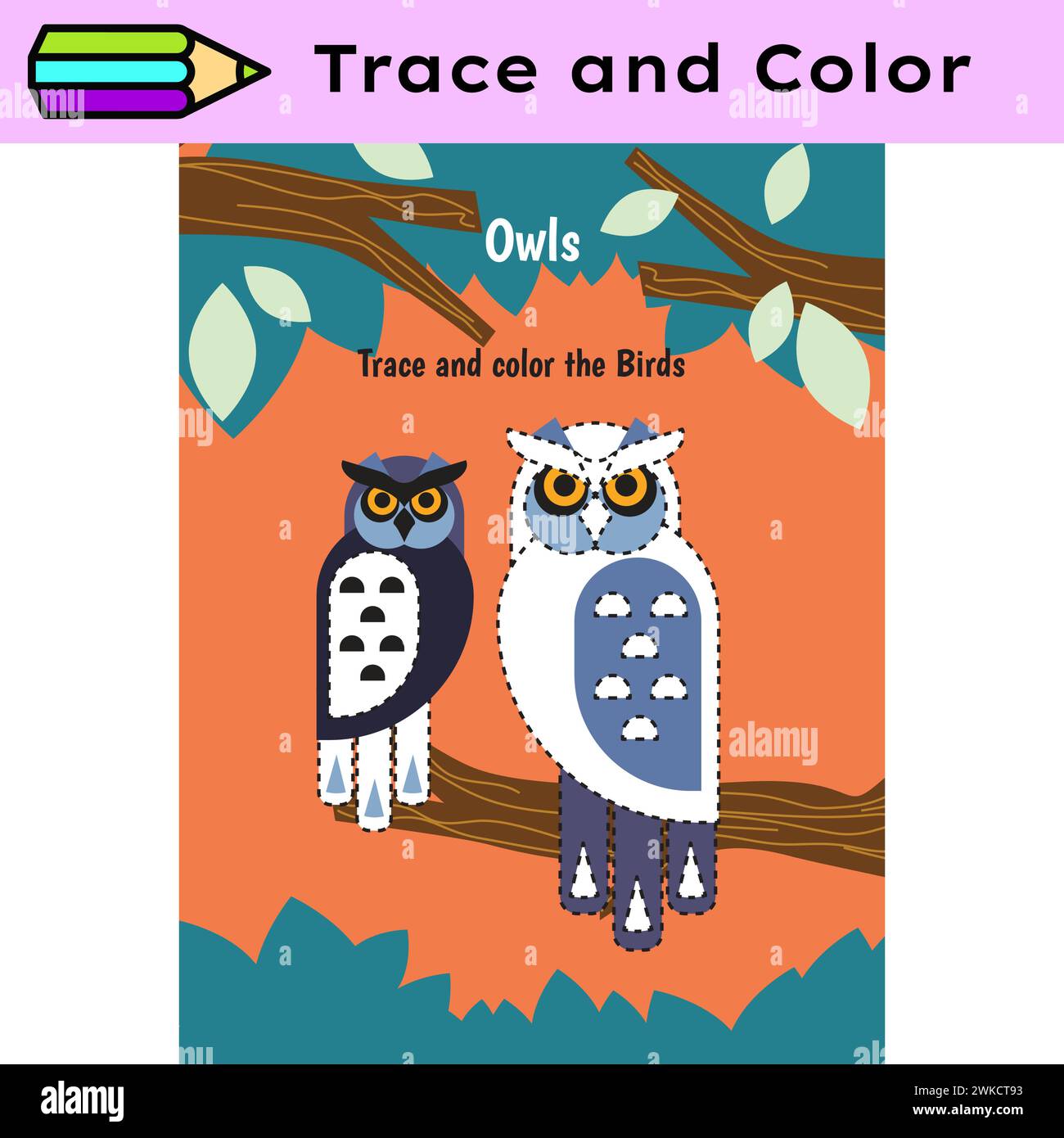 Pen tracing lines activity worksheet for children. Pencil control for
