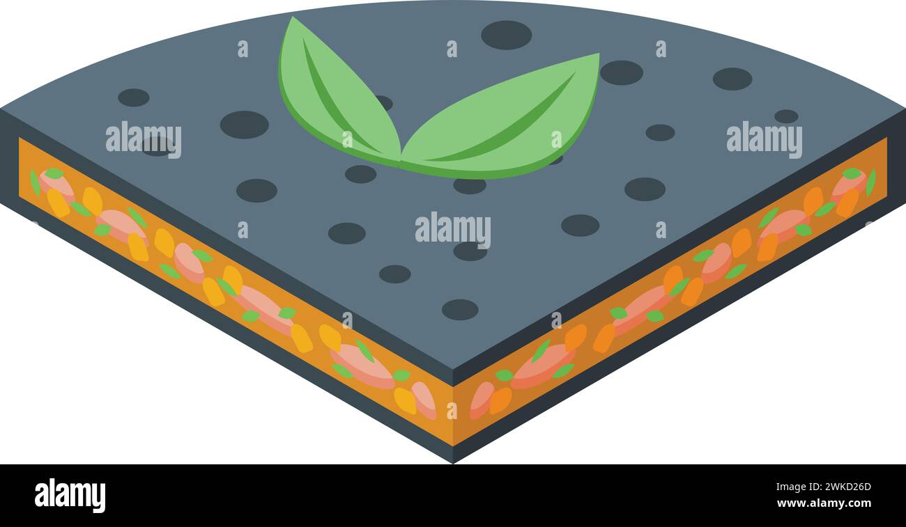 Black color quesadilla icon isometric vector. Snack lunch. Healthy vegetable Stock Vector