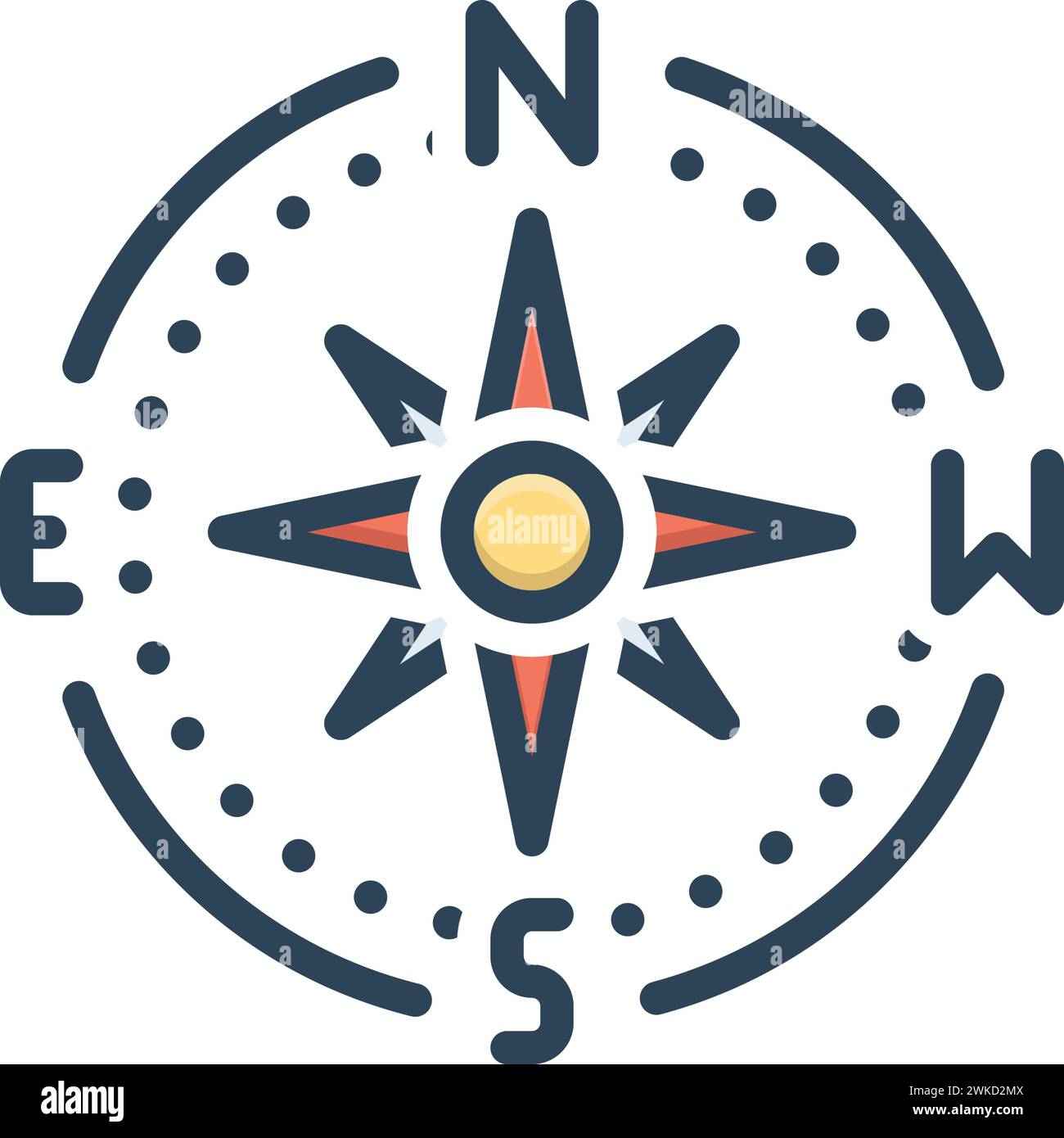 Icon for west,compass Stock Vector Image & Art - Alamy