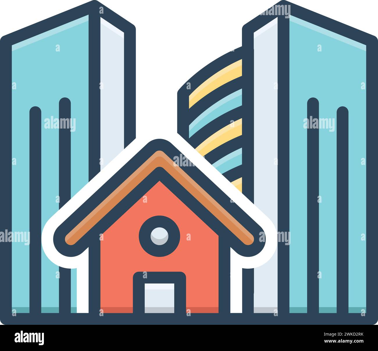 Icon for estate,residence Stock Vector