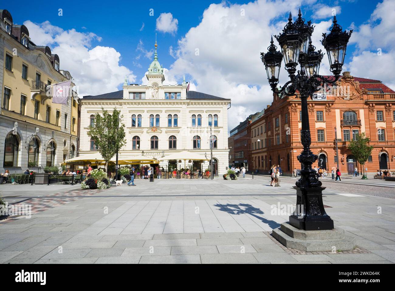 Historic building of Rådhuset (Town Hall) at Stora Torget in Uppsala, Sweden Stock Photo