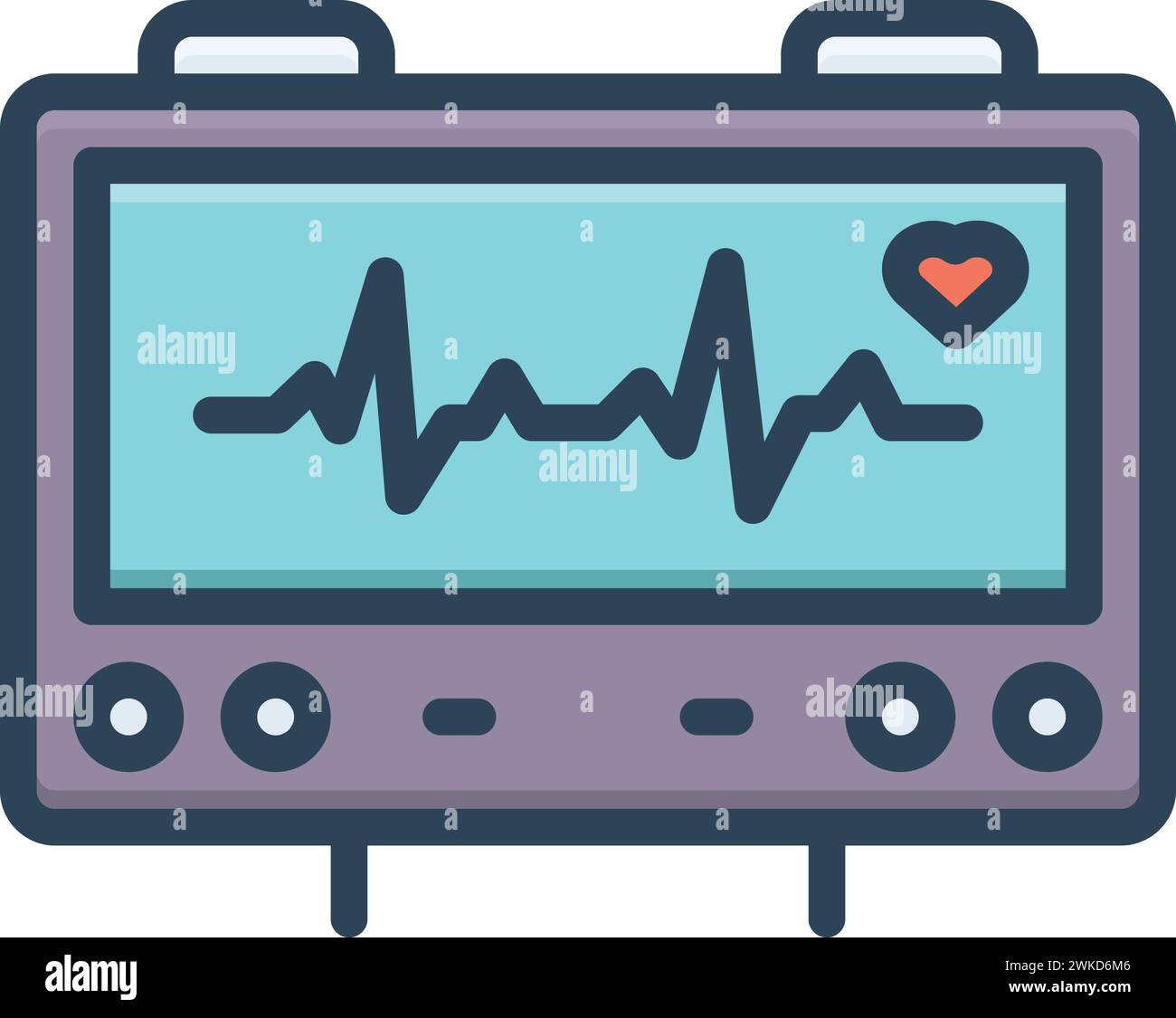 Icon for atrial fibrillation,cardiogram Stock Vector