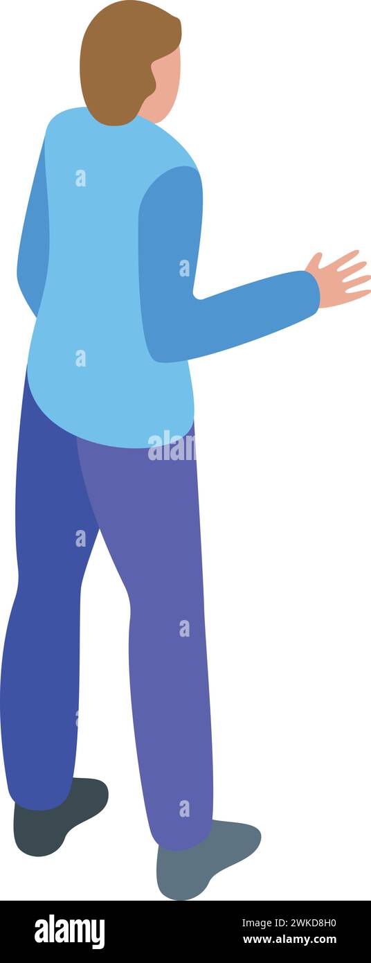 Car showroom buyer icon isometric vector. Auto shop. Vehicle sale city