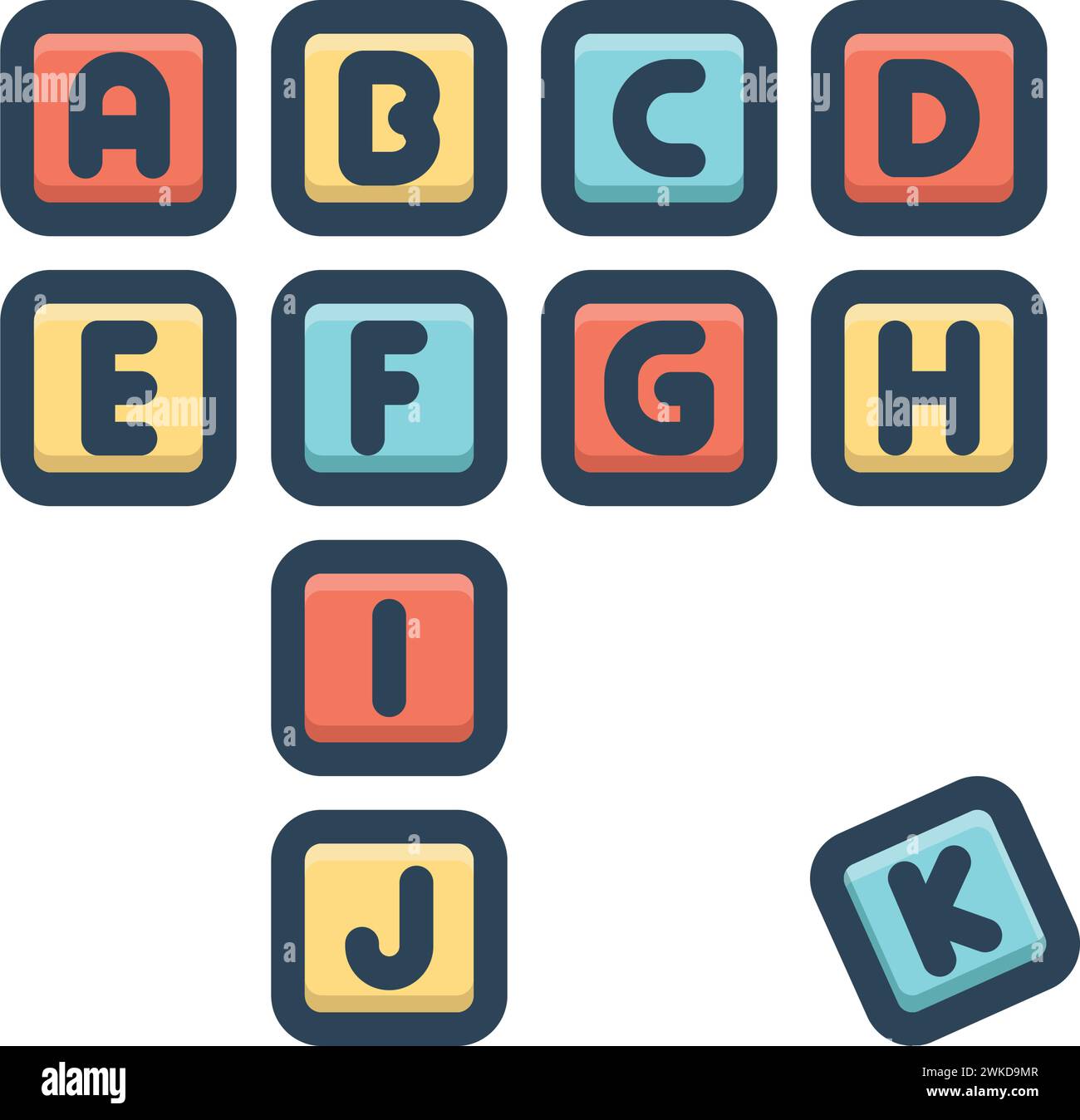 Icon for scrabble,letter Stock Vector