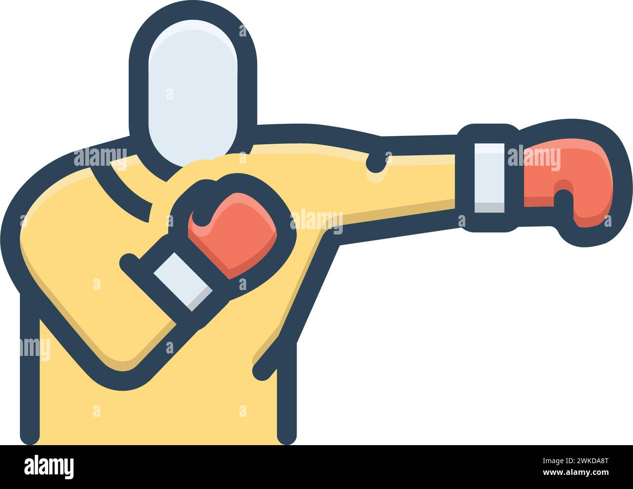 Boxer knock out Stock Vector Images - Alamy