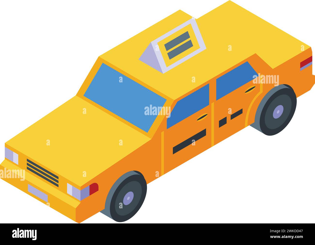 Nyc taxi car icon isometric vector. Big journey. Usa city travel