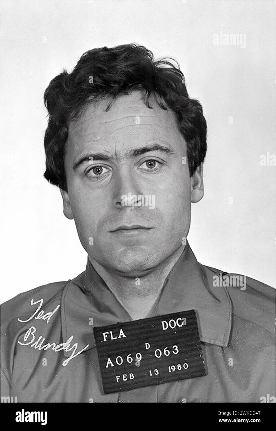 Serial killer Ted Bundy mug shot, 1980 Stock Photo