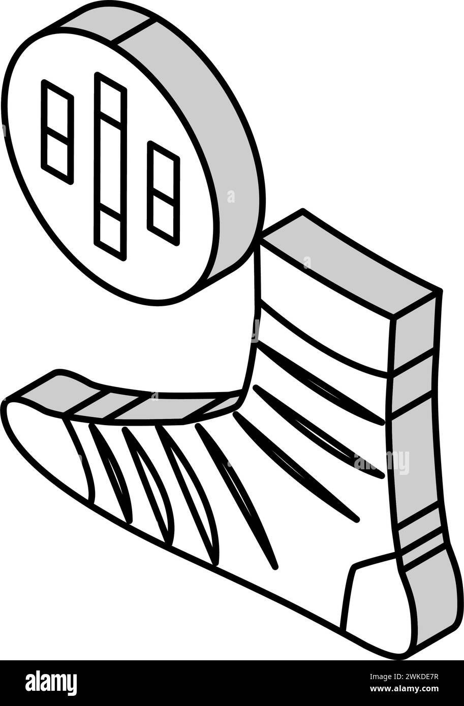 bamboo material sock isometric icon vector illustration Stock Vector ...