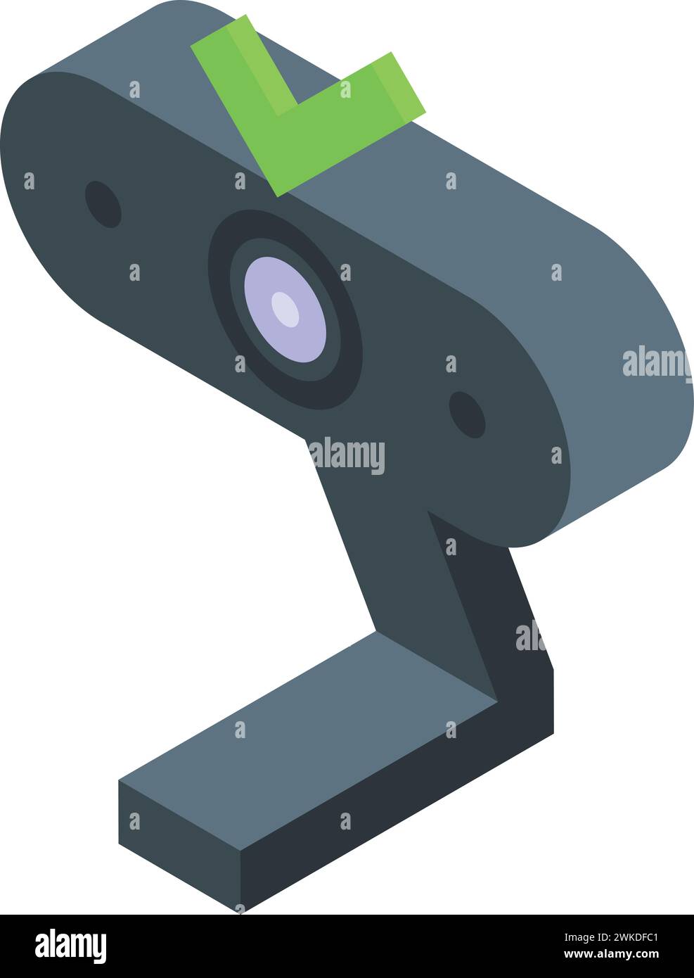 Safe web cam icon isometric vector. Parental control. Security manager Stock Vector
