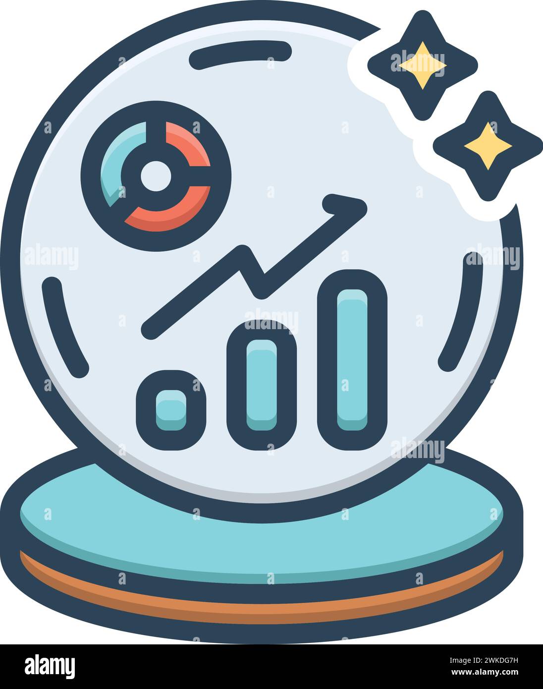Icon for predictive,analytics Stock Vector